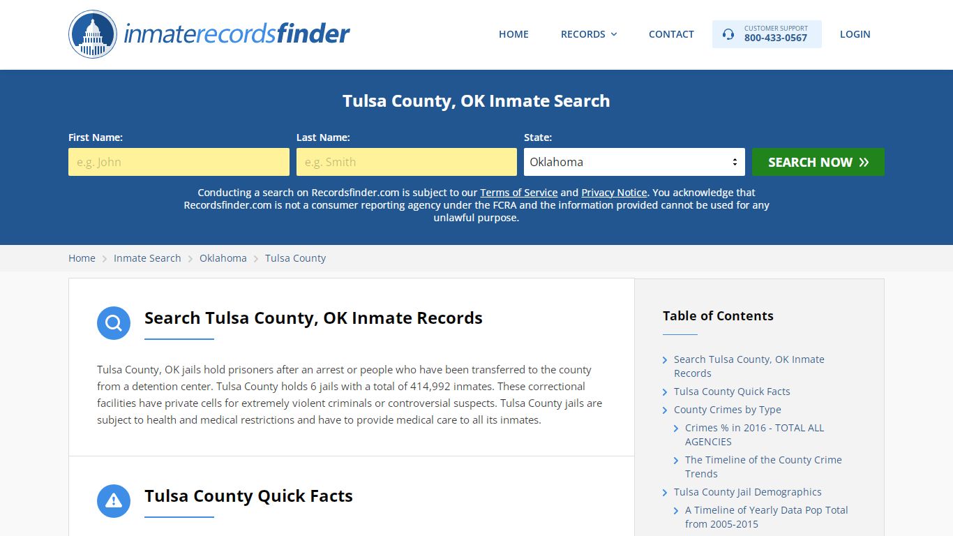Tulsa County, OK Inmate Lookup & Jail Records Online